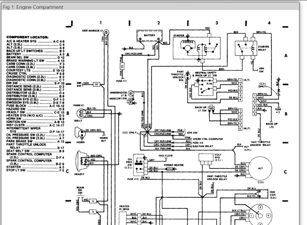 1991 Dodge Dakota 3 9L Wiring Diagram Images Wiring Diagram Sample