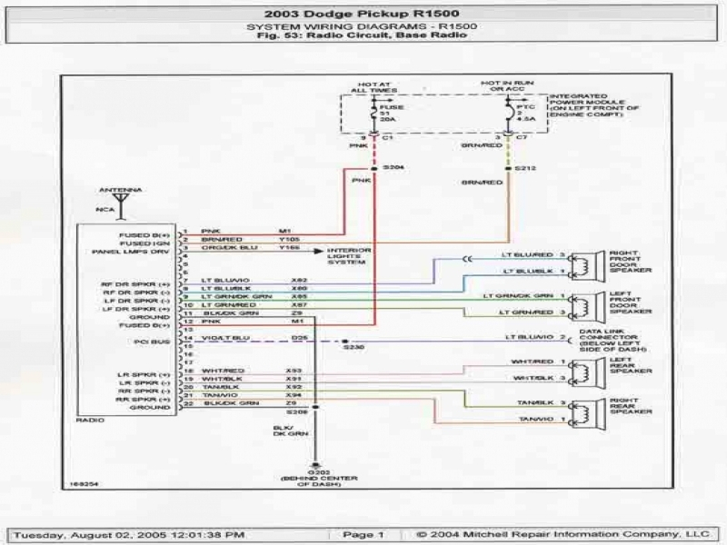 1997 Dodge Ram 1500 Stereo Wiring Diagram Pictures Wiring Collection