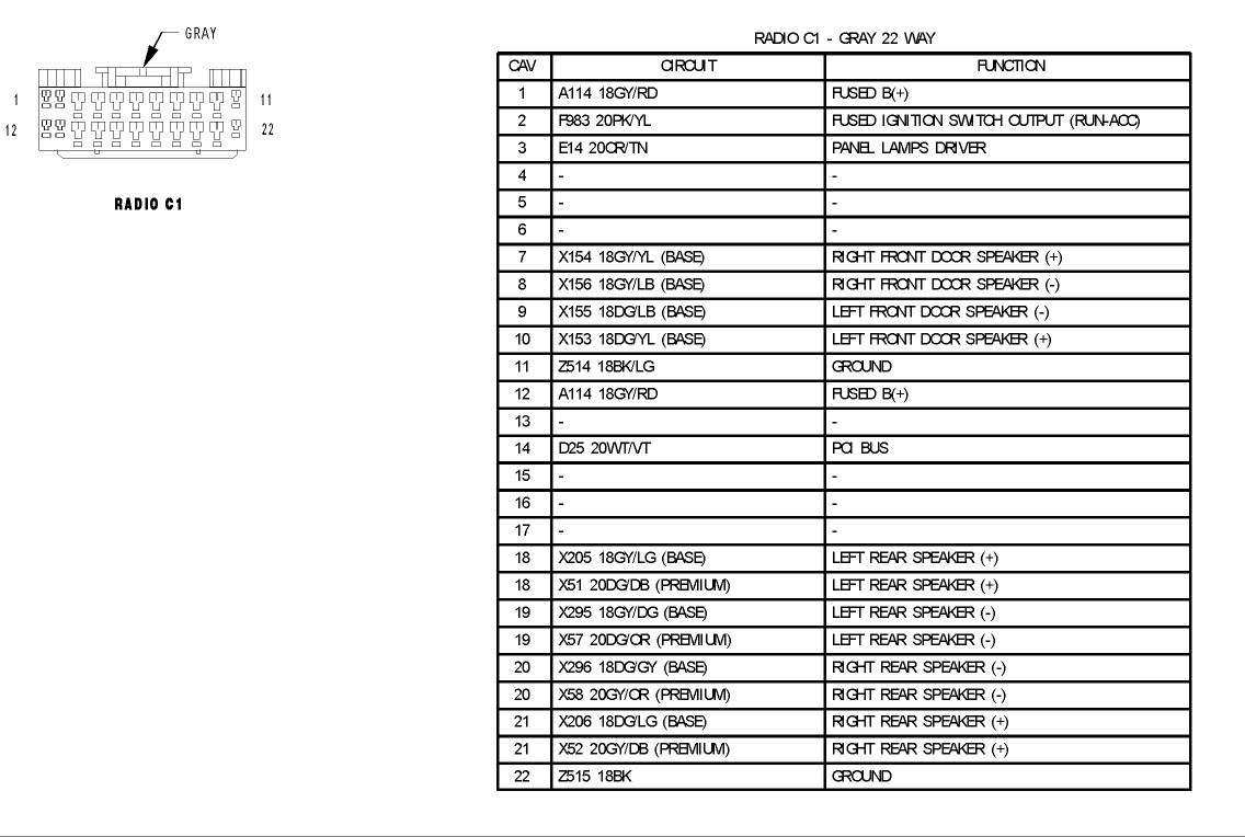 2000 Dodge Intrepid Radio Wiring Diagram