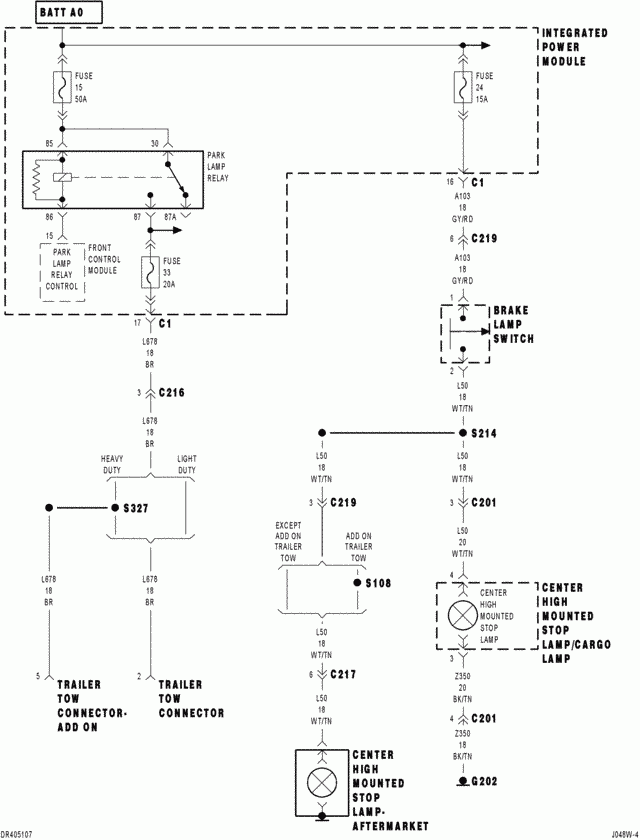 2004 Ram 2500 5 7 Brake Lights Dont Work Running Lights And Turn