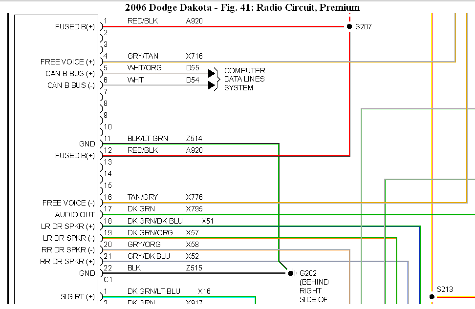 2006 Dodge Dakota Radio Wiring Diagram Collection Wiring Diagram Sample
