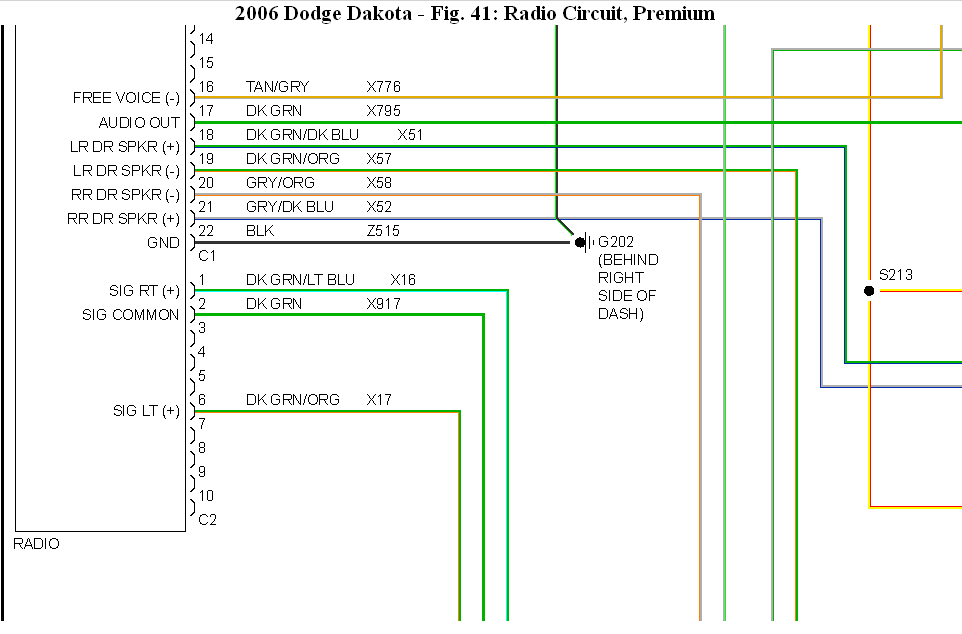 29 2006 Dodge Dakota Radio Wiring Diagram Wiring Diagram Niche