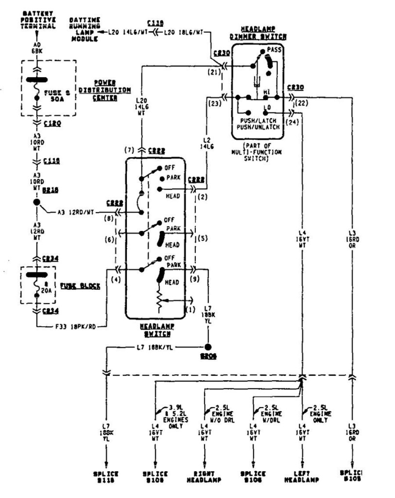 95 Dodge Dakota Tail Light Wiring Diagram Wiring Diagram