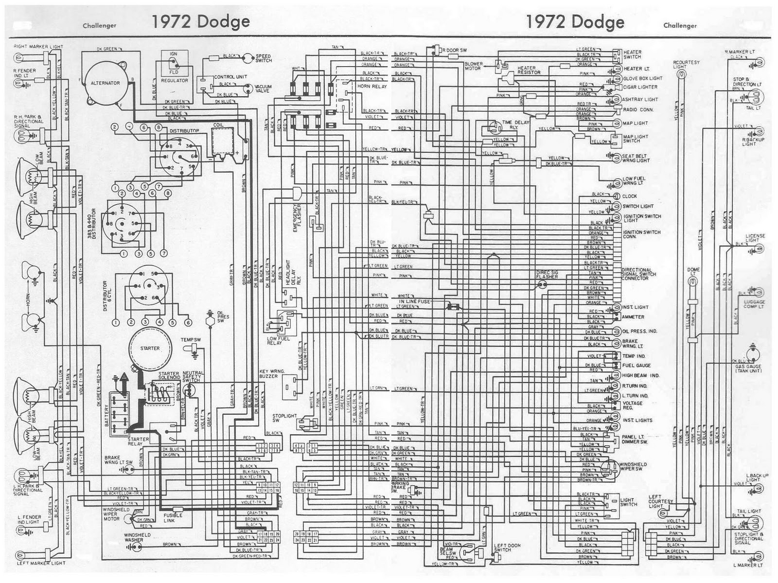 DIAGRAM 1972 Dodge Challenger Wiring Diagram FULL Version HD Quality