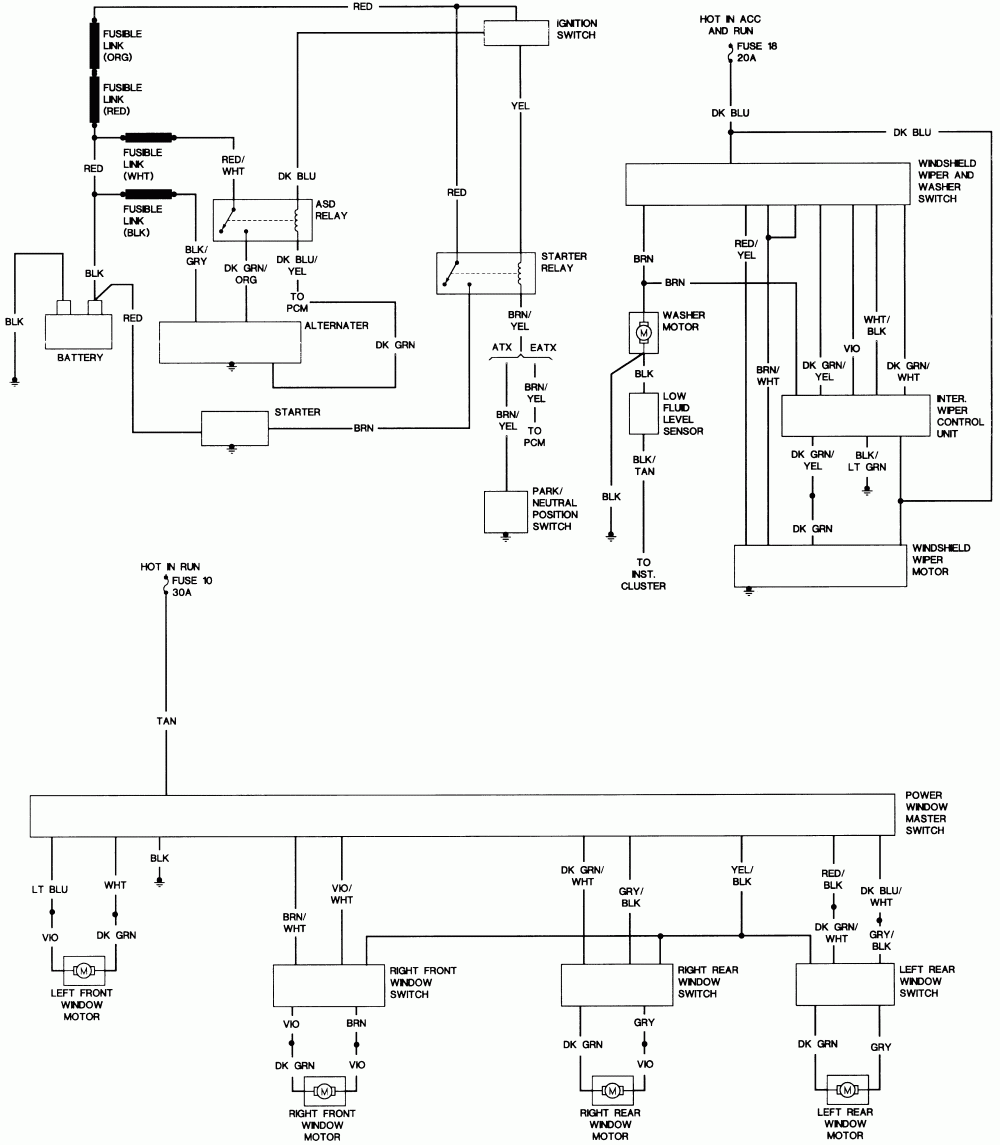  DIAGRAM 1991 Plymouth Acclaim Fuse Box Diagram FULL Version HD 