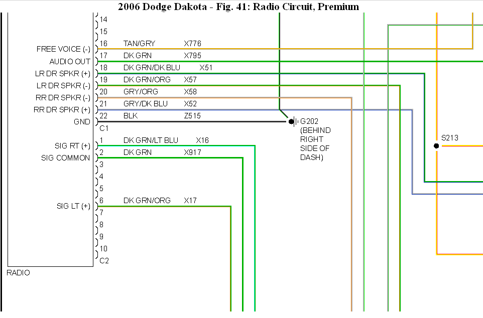DIAGRAM 93 Dodge Dakota Radio Wiring Diagram FULL Version HD Quality