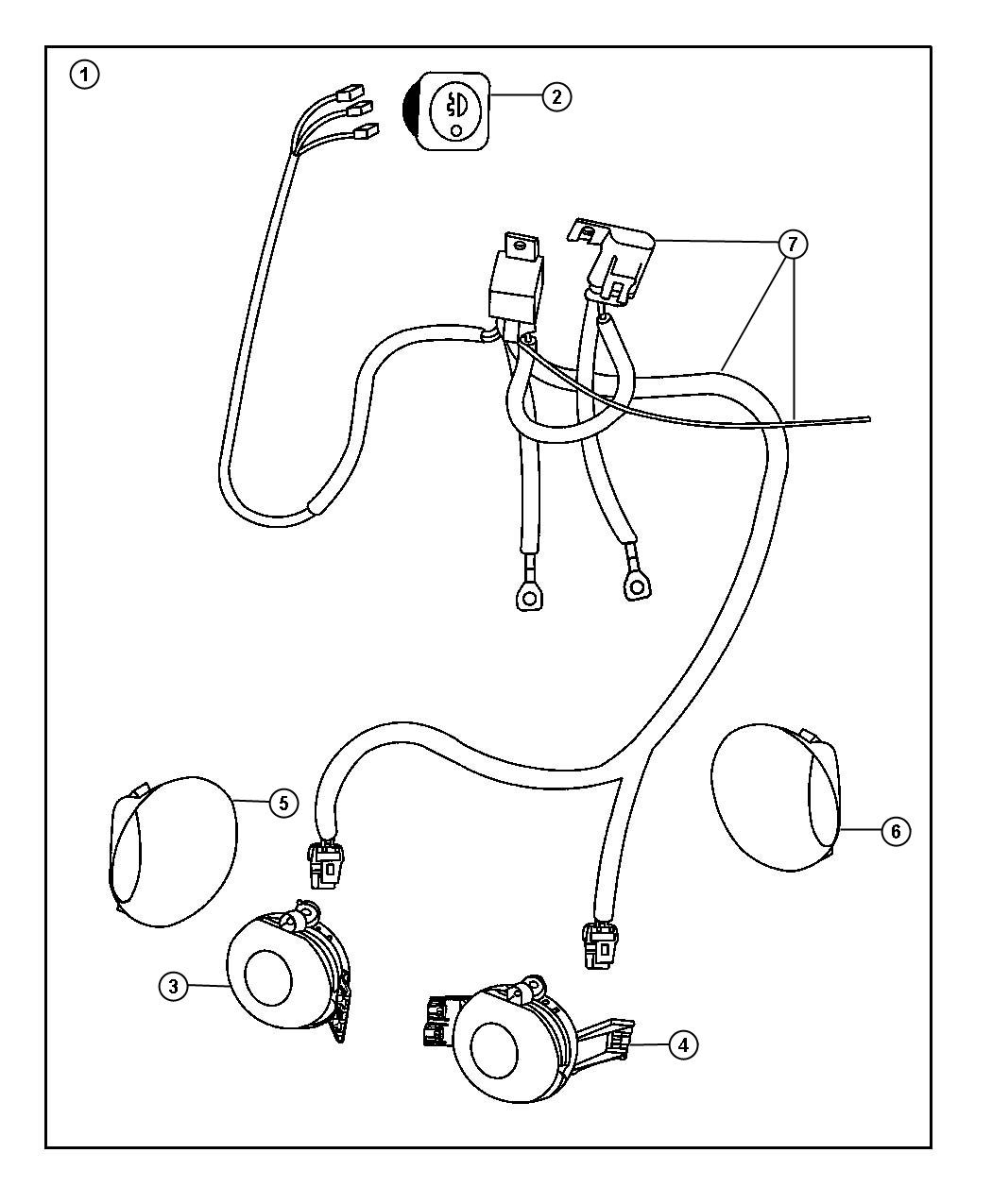 Dodge Ram 1500 Fog Lights Complete Kit Includes Switch Bezels Wire 