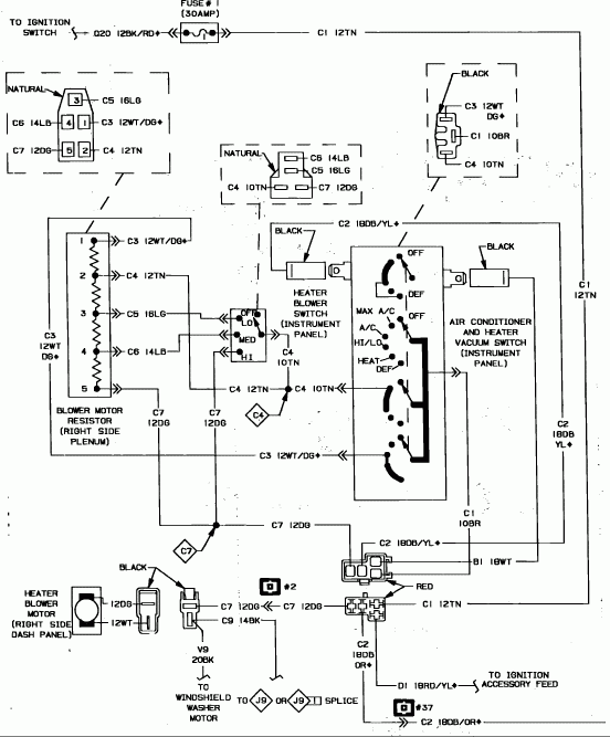 I Need The Wiring Code For A A c Switch On A 1987 Dodge Ramcharger