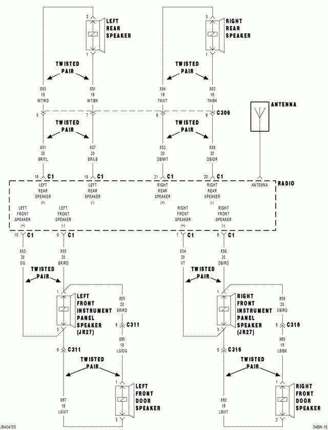 I Need The Wiring Diagram For The CD radio Of A 2004 Dodge Stratus SE 4 