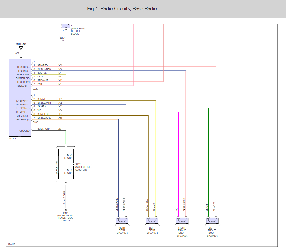 Stereo Wiring Diagrams V8 Engine I Need The Color Code For The 