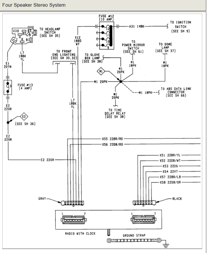1993 Dodge Dakota Radio Wiring Diagram Chicied