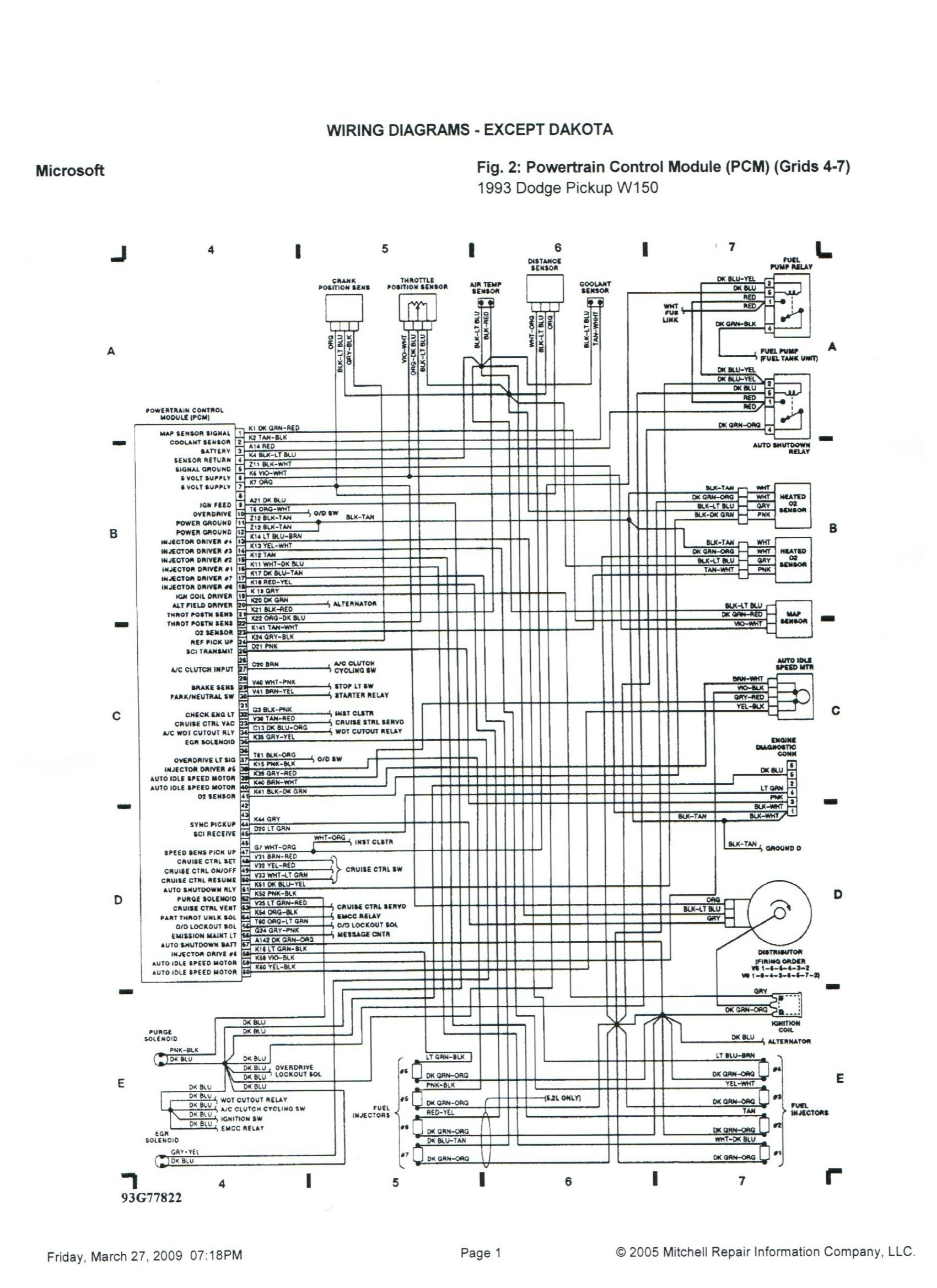 1993 Dodge W250 Wiring Diagram Free Wiring Diagram