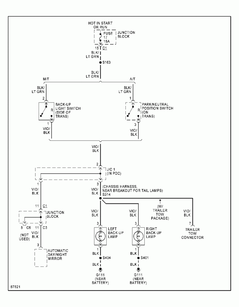 1999 Dodge Dakota Tail Light Wiring Diagram Wiring Diagram