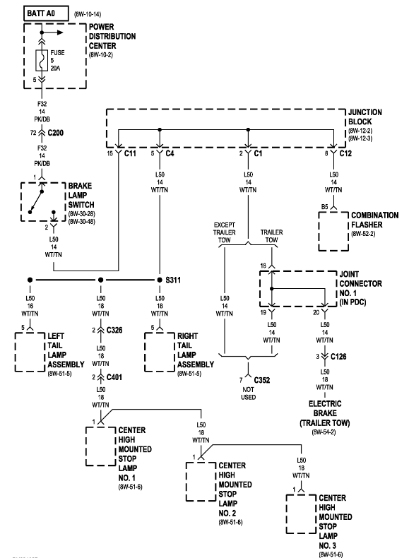 2002 Dodge Dakota Brake Light Wiring Diagram Wiring Diagram