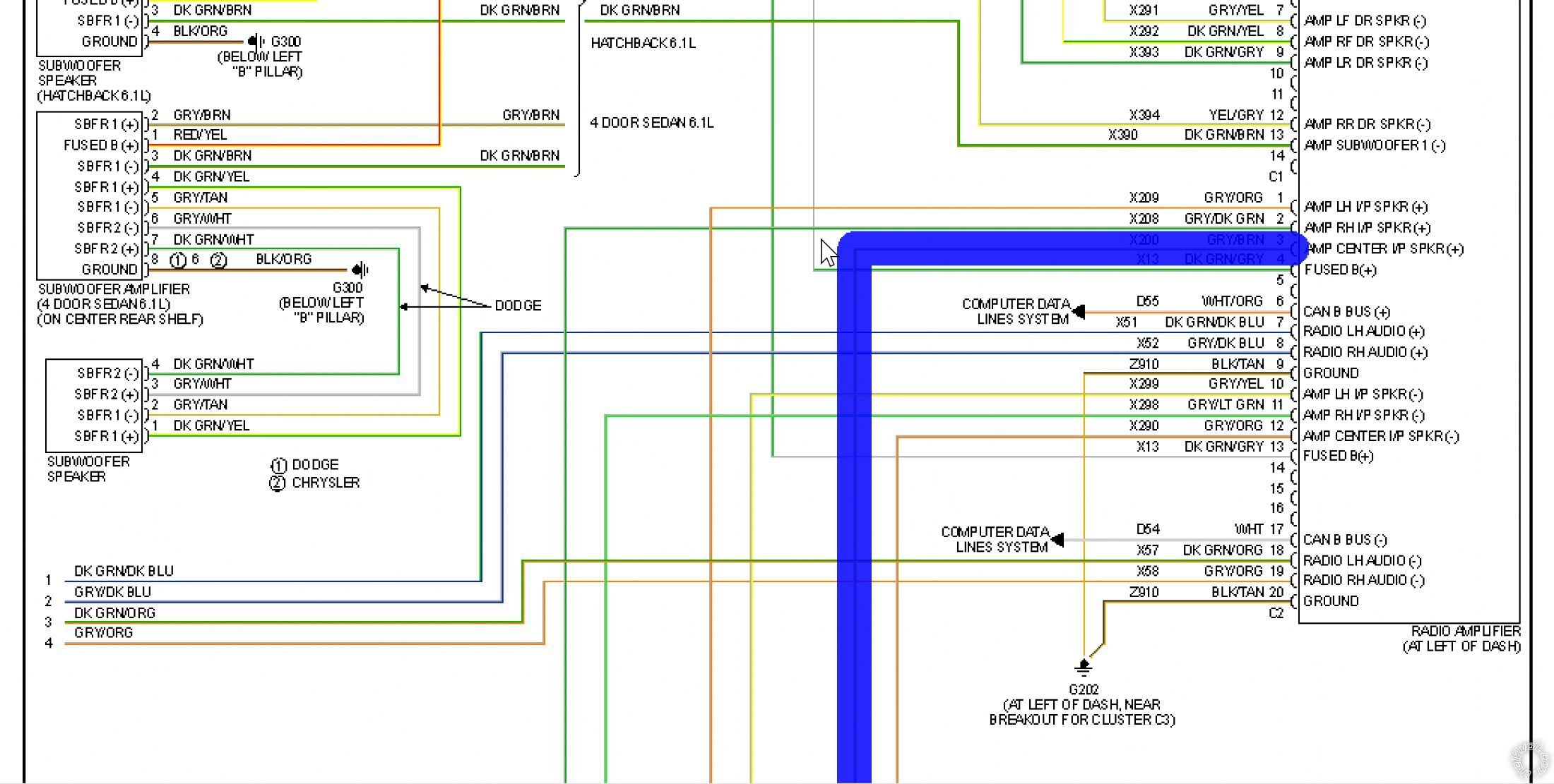 2008 Dodge Charger RT Radio Wiring Diagram