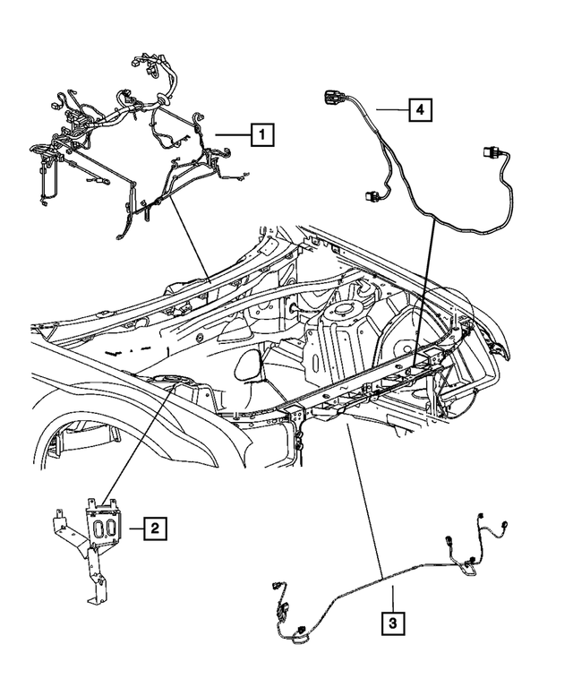 2015 2020 Dodge Challenger Front End Lighting Wiring 68259674AB