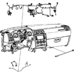 2016 Dodge Challenger Wiring Instrument Panel 68267336AE Myrtle