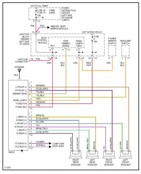 98 Dodge Ram 2500 Radio Wiring Diagram 98 Dodge Ram 1500 Speaker 