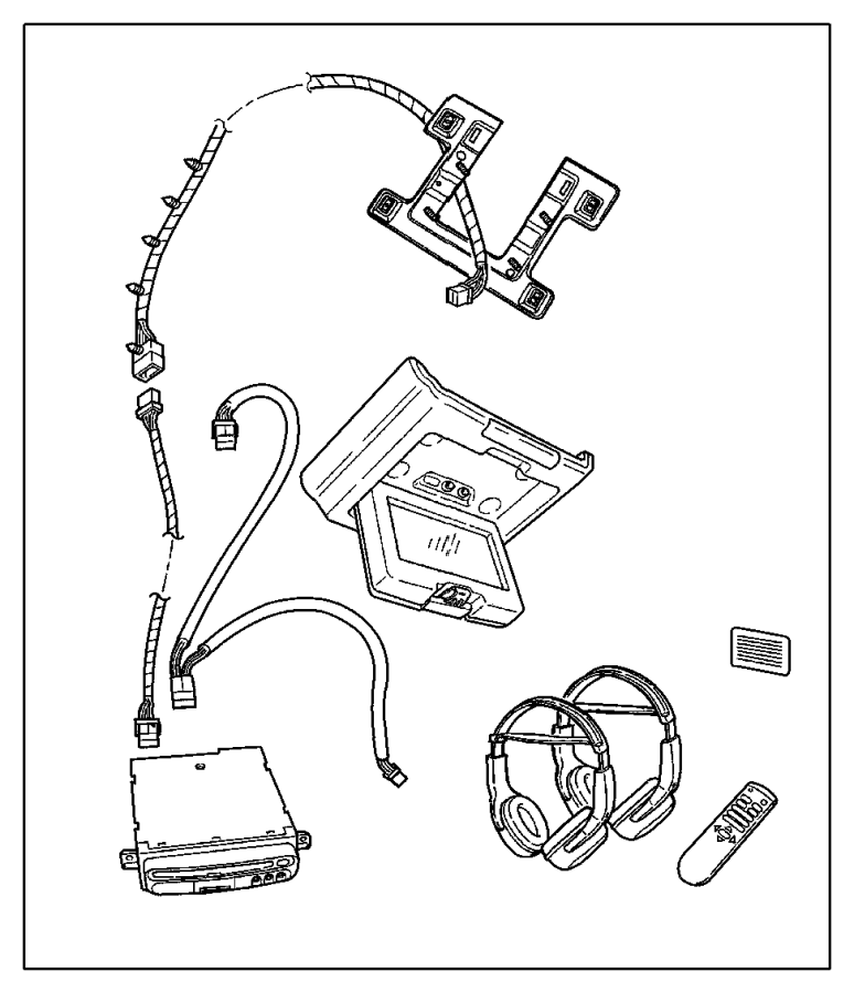 Dodge Grand Caravan Wiring Dvd Jumper 04868763AA Mopar Parts 