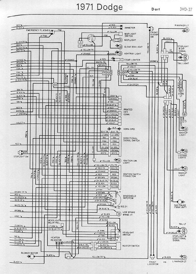 Interior Electrical Wiring Diagrams Of 1971 Dodge Dart All About 