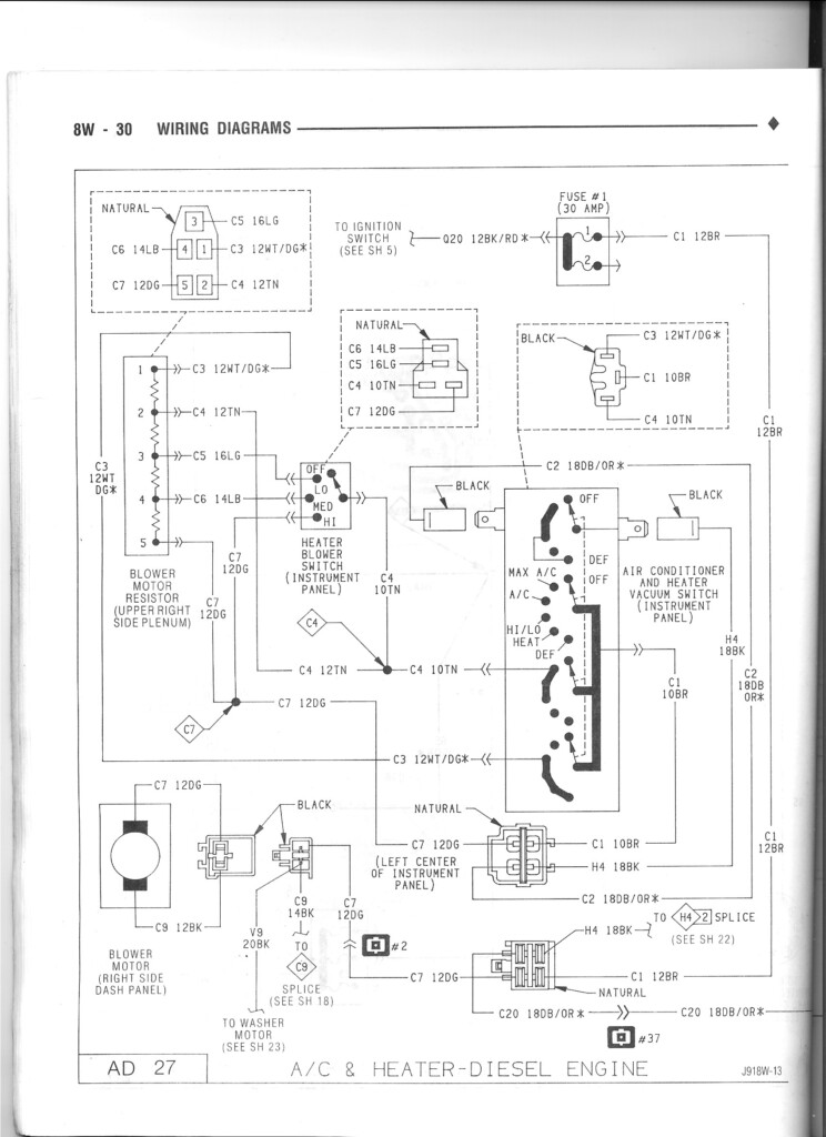  ZN 2279 92 Dodge W250 Fuse Box Download Diagram