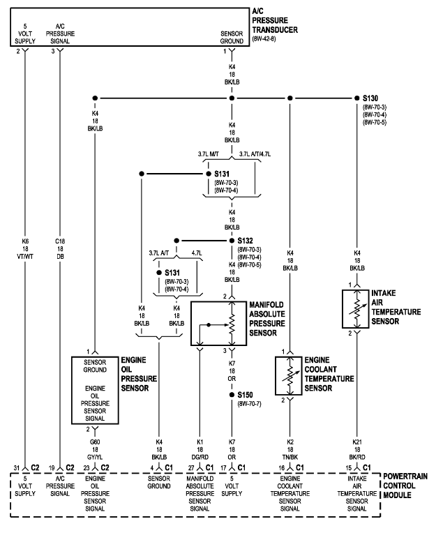 02 Dodge Ram 1500 Reg PU 3 7 V6 Oil Gauge Read Erratically For  - 2006 Dodge RAM Oil Pressure Switch Wiring Diagram