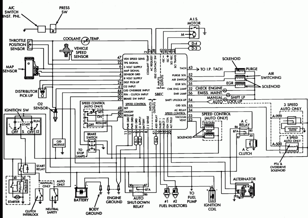 1989 Dodge Pickup D150 Wiring Diagram