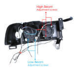 1994 2001 Dodge Ram Sport Chrome LED Halo Projector Headlights With  - 2001 Dodge RAM Charging Wiring Diagram