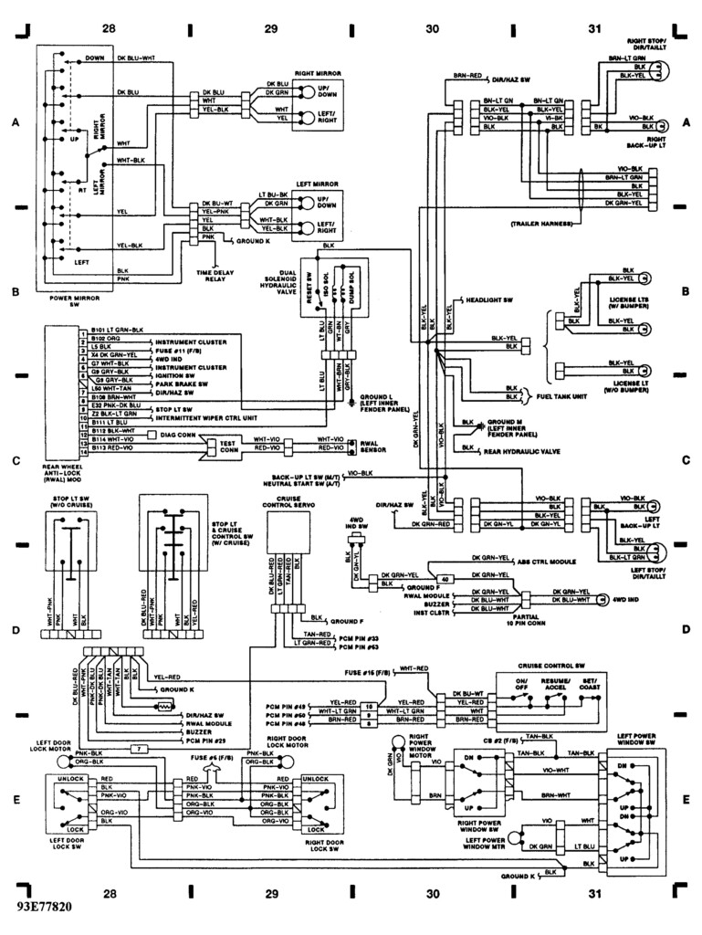 1995 Dodge Ram 1500 Tail Light Wiring Diagram Wiring Diagram