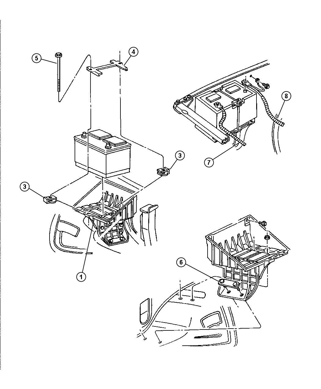 1998 Dodge Ram 2500 Wiring Battery Positive 56020662AB Factory  - Wiring Diagram Instrument Cluster 1998 Dodge RAM 2500