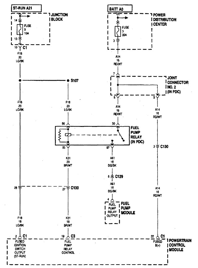 1999 Dodge Ram 1500 Is Not Getting Gas Swapped Relays No Help No  - 1999 Dodge RAM Fuel Pump Wiring Diagram