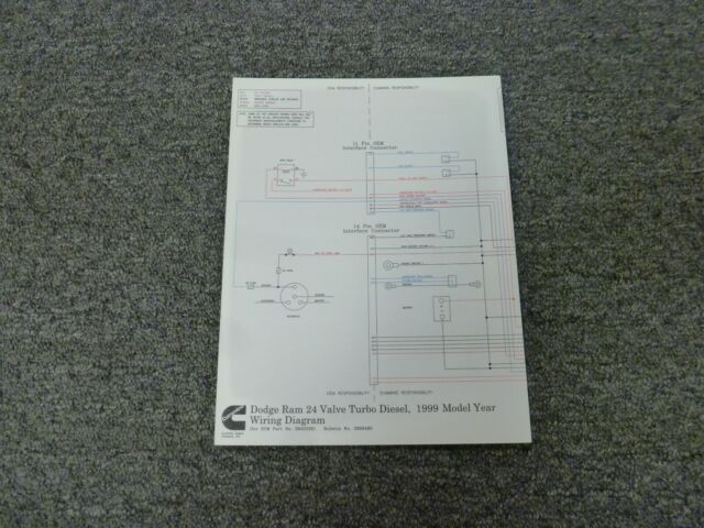 1999 Dodge Ram 3500 5 9L Cummins Turbo Diesel Electrical Wiring Diagram  - 1999 Dodge RAM 3500 Wiring Diagram