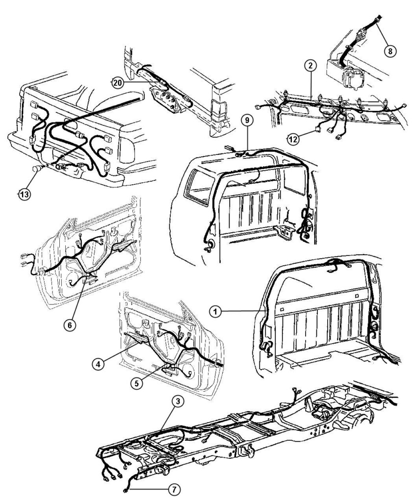 2001 Dodge Ram 1500 Wiring Door Right Right Door 56045244AC  - 2001 Dodge RAM 1500 Wiring Diagram