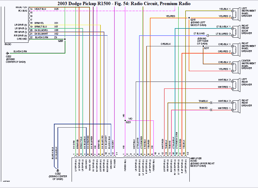 2003 Dodge Ram Infinity Radio Wiring Diagram - 2003 Dodge RAM Infinity Sound System Wiring Diagram