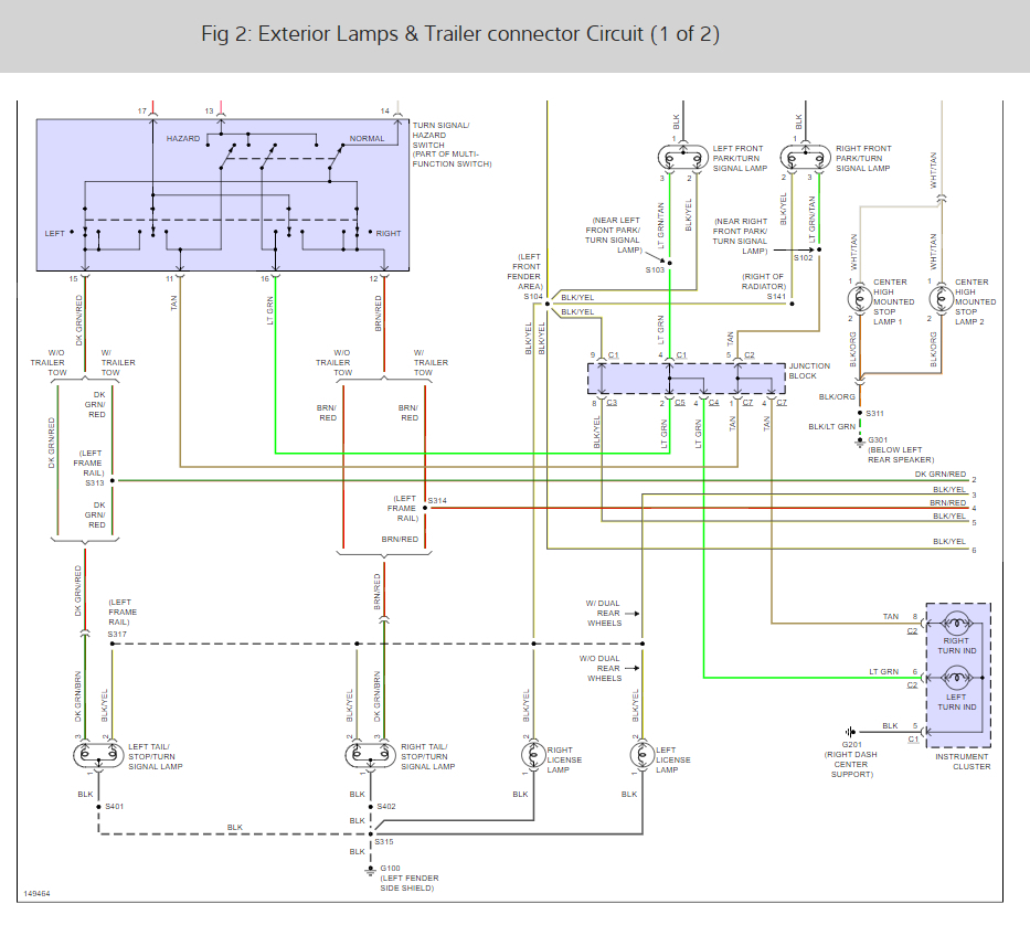 2003 Dodge Ram Tail Light Wiring Diagram 2014 Dodge Ram 1500 Turn  - Rear Turn Signal Wiring Diagram For 2014 Ram 1500