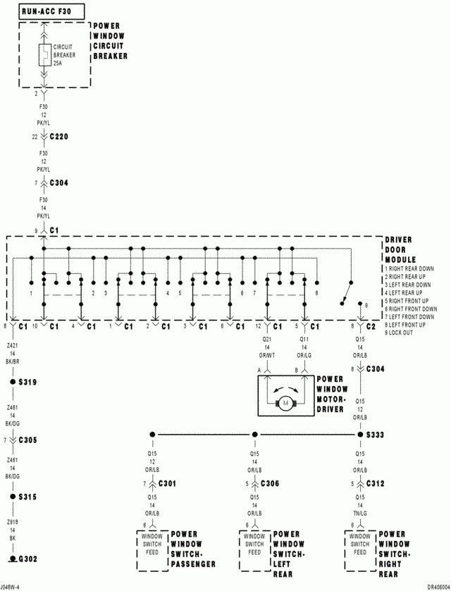 2004 Dodge Ram 2500 Passenger Windows Do Not Work From Individual  - 2004 Dodge RAM 1500 Power Window Wiring Diagram