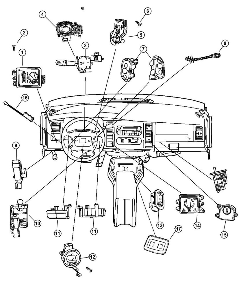 2007 Dodge Ram 1500 Switch Ignition Wiperstilt Columnhybrid  - 2007 Dodge RAM Steering Column Wiring Diagram