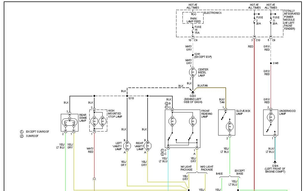 2007 Dodge Ram 3500 Blows 15 Amp Fuse For Interior Lights But Not  - 2007 Dodge RAM 3500 Wiring Diagram