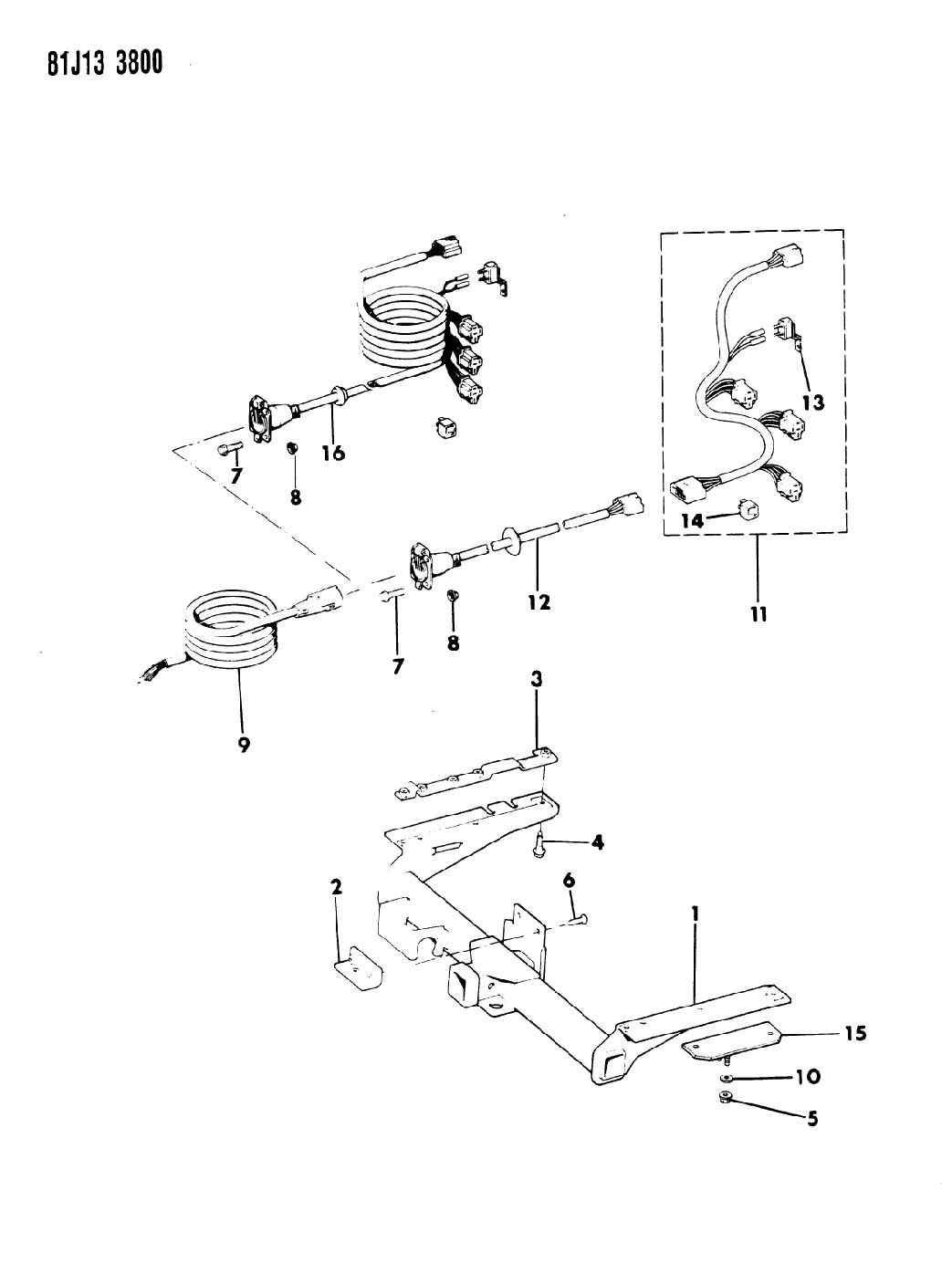 2012 Dodge Ram 1500 Trailer Side Replacement Wiring Kit 7 way Round 