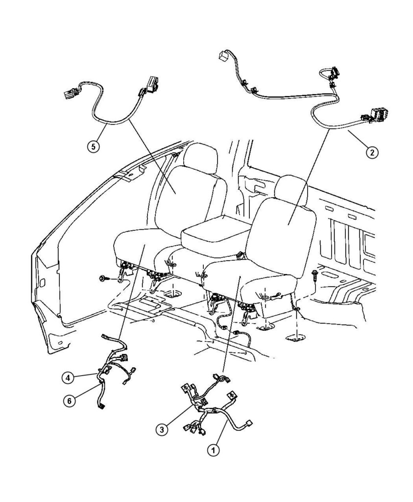 2012 Dodge Ram 2500 Wiring Seat Air Bag Trim cloth Low back Bucket  - 2012 Dodge RAM 2500 Wiring Diagram Utility