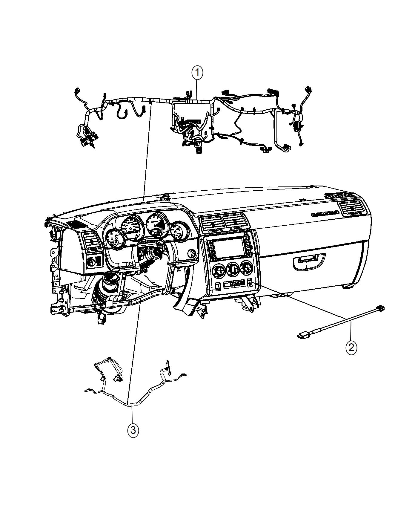 2016 Dodge Challenger Wiring Instrument Panel instrument Panel Parts