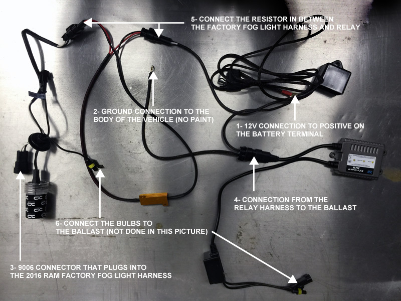 2016 RAM 1500 HID Kit Installation 16 RAM HID Upgrade - 2016 Ram 1500 Slt Fog Light Wiring Diagram