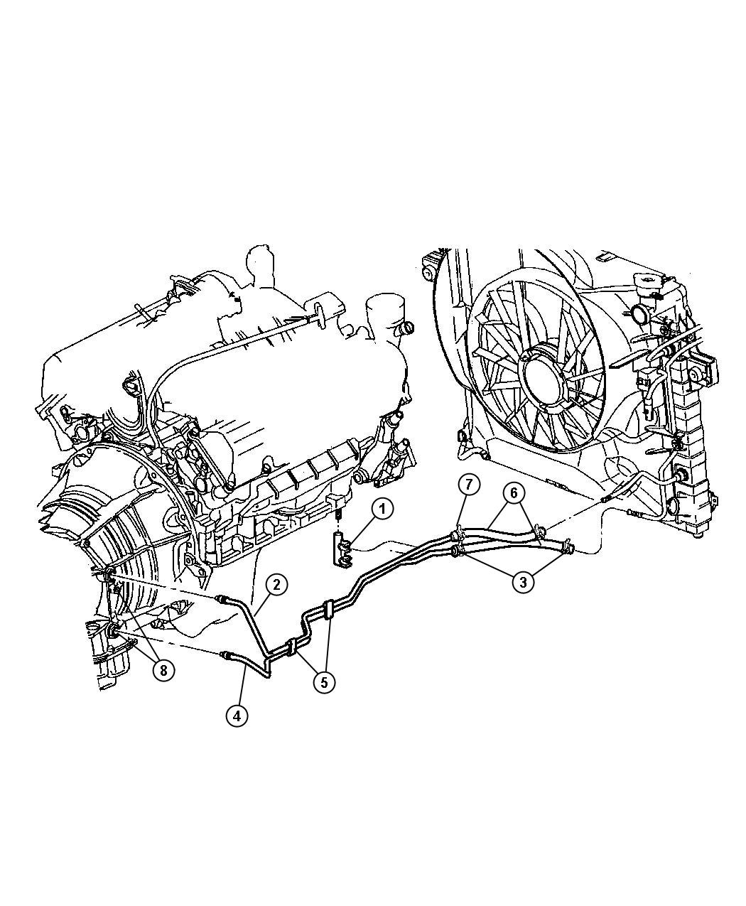 52079789AB Jeep Clip Cooler Lines Oil Cooler Tube Mounting  - 1997 Dodge RAM Automatic Transmission Wiring Diagram