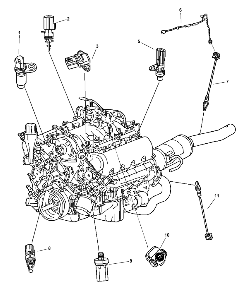 56028766AA Genuine Mopar SENSOR OXYGEN - 2003 Dodge RAM 1500 Slt 4.7l Map Senser Wireing Diagram