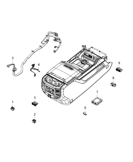 68397098AE Genuine Mopar Media Hub - Ram Promaster Usb Charging Port Wiring Diagram