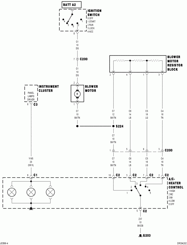 AC Blower Fan On A 2003 Dodge Ram 1500 Periodically Stops Working It  - 2005 Dodge RAM 1500 Ac Switch Wiring Diagram