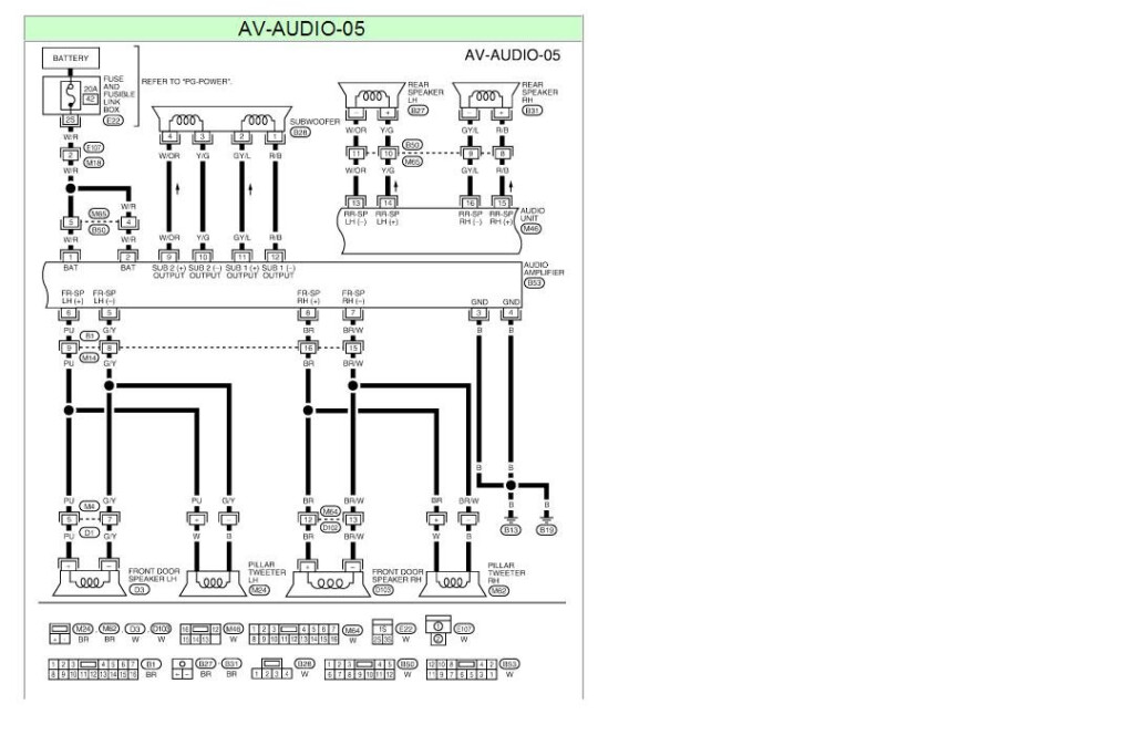 Audio Wiring Diagram For 06 Nissan Sentra With Fosgate Package Rear Of  - 2017 Ram Stereo Wiring Diagram