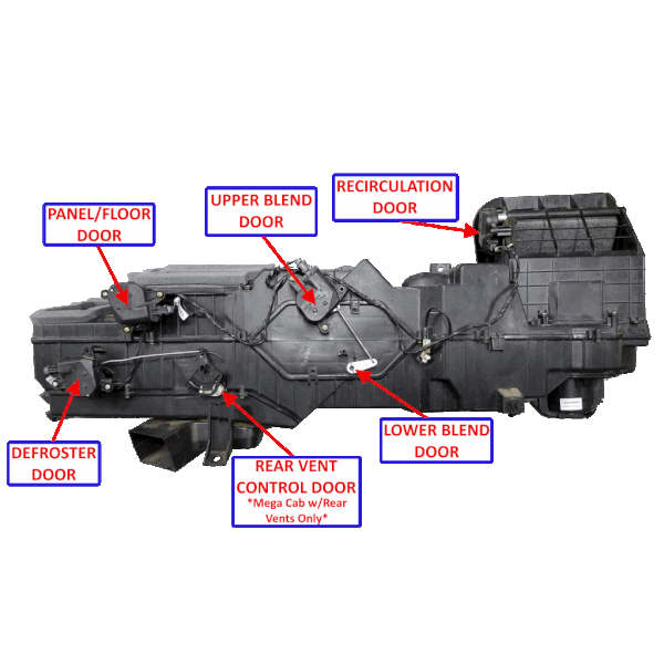 Blend Door USA Panel Floor Door DT 3963 Y 2002 2009 Dodge Cummins 6  - 2007 Dodge RAM 2500 Hvac Wiring Diagram