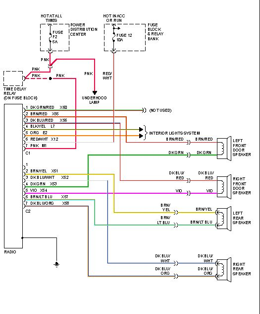 Color Coded Radio Installation Wire Diagram For 2007 Dodge Ram 3500 HD