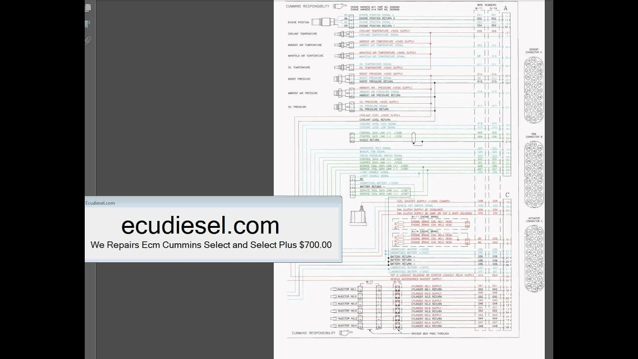 Cummins Ecm Wiring Diagram YouTube - Cummins Ram 2500 Timp Wiring Diagram